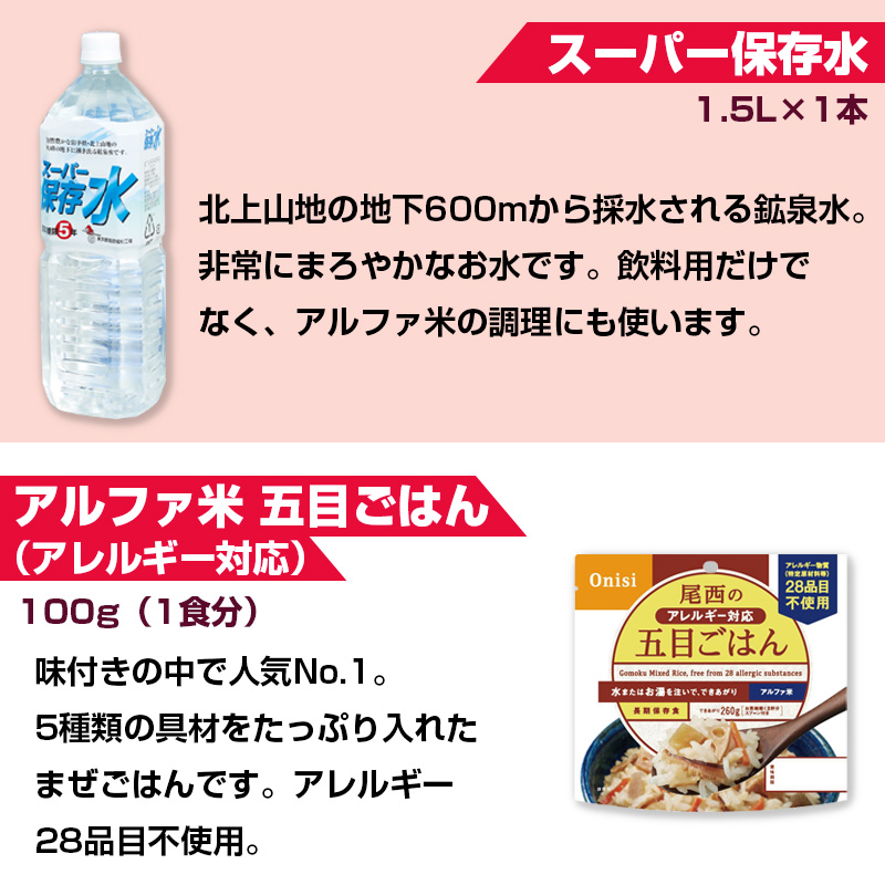 賞味期限：2029年8月31日】保存食5年サポートセット2 : 防災の