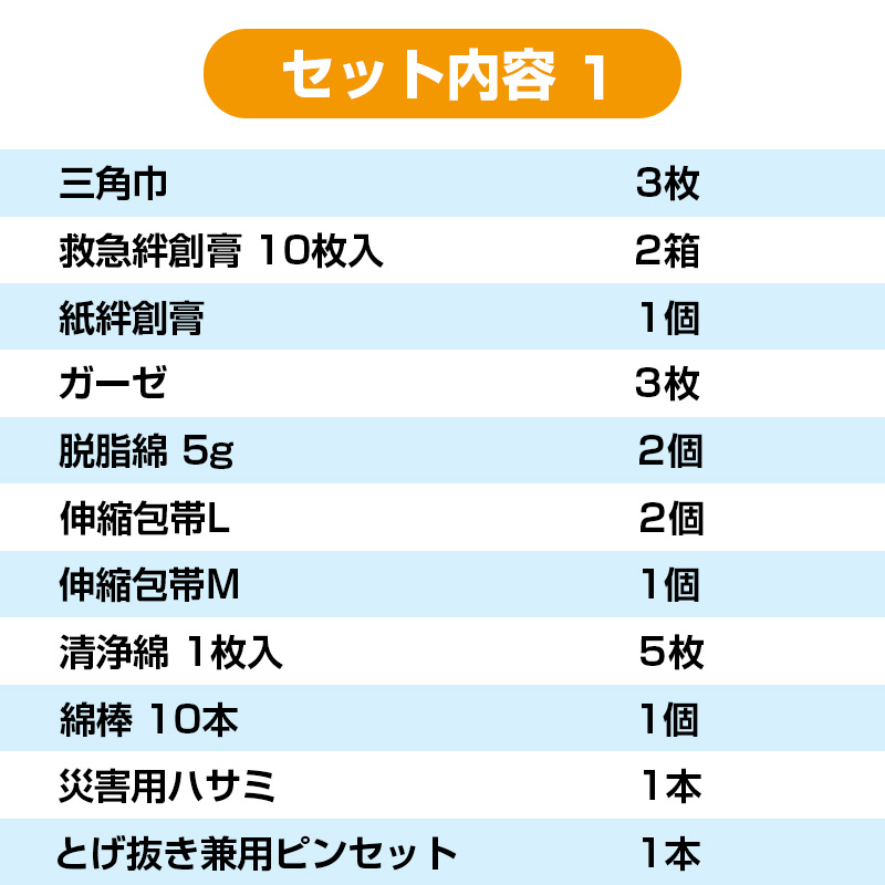 災害少人数用救急箱2 （約5〜10人用）（防災 避難 持ち出し 災害用品