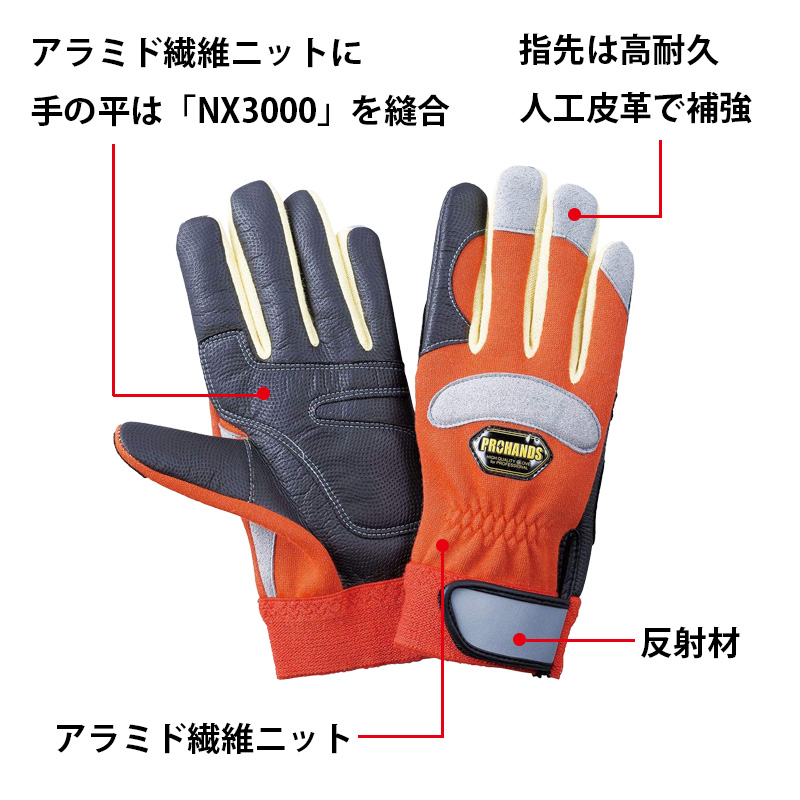 富士グローブ レスキューグローブ ケブラー繊維×NX3000×人工皮革 JPK