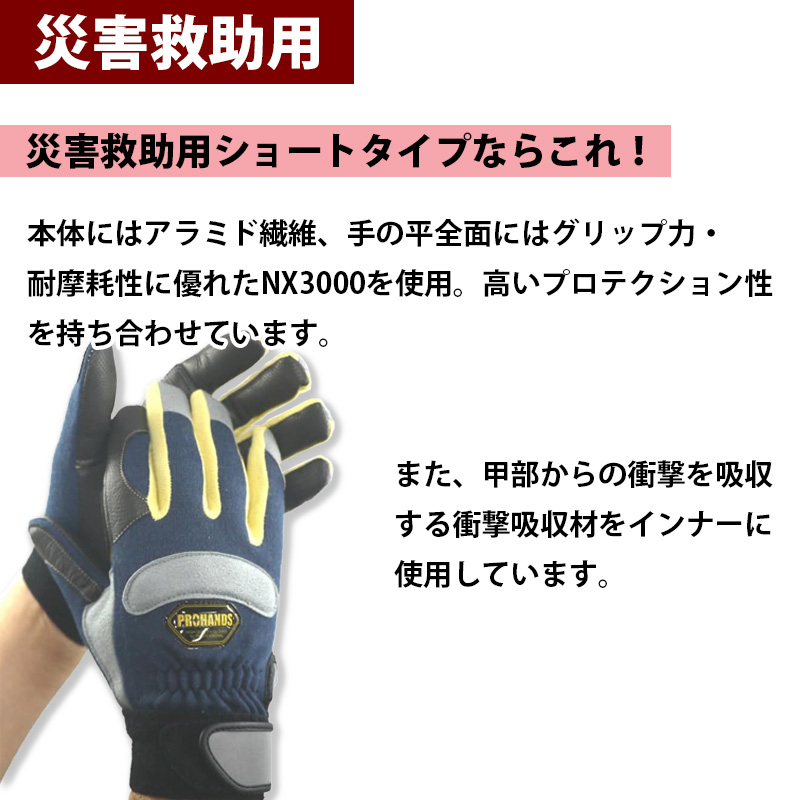 富士グローブ レスキューグローブ ケブラー繊維×NX3000×人工皮革 JPK