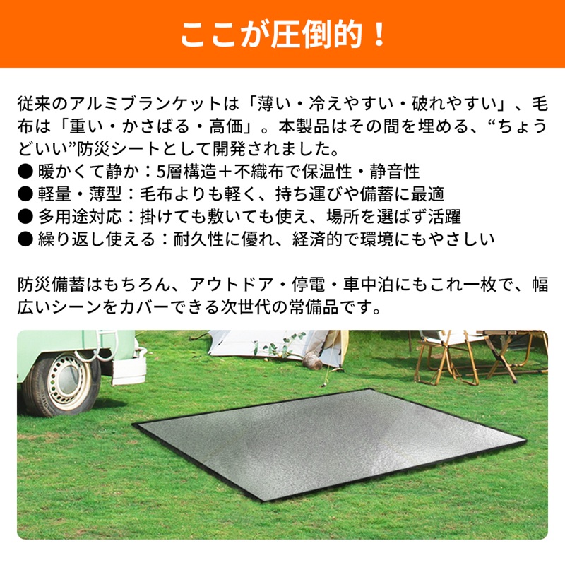 小林薬品 RABLISS 多機能保温ブランケット KO411 : 防災のサイボウ