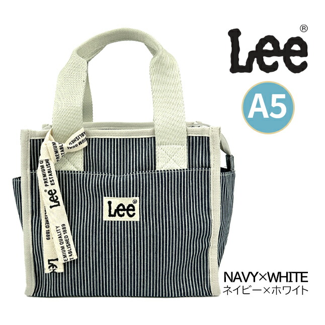 トートバッグ レディース Lee リー ミニトート 帆布 コットン 軽量 小さめ ランチバッグ ブラ...