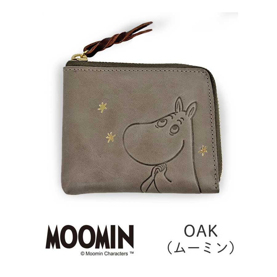MOOMIN（ムーミン） 財布 レディース ミニ スリム コンパクト 牛革 本