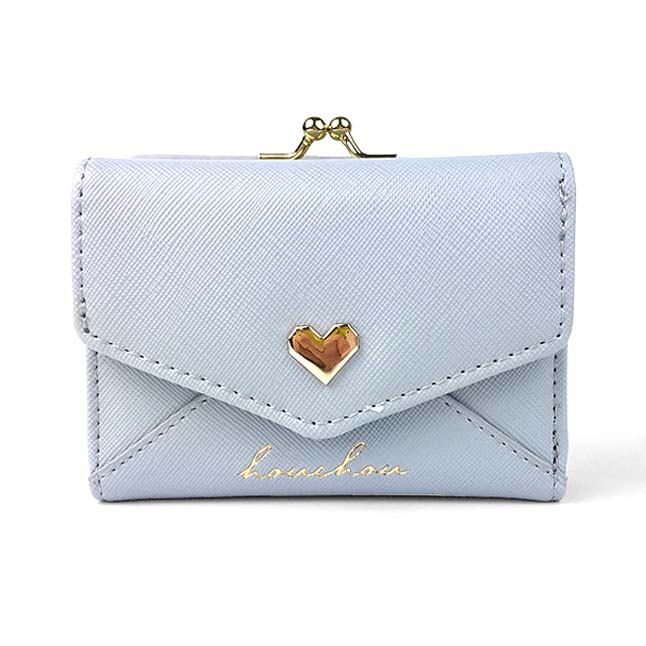 キッズ 財布 女の子 mls-4002 ハートレター がま口 コンパクト
