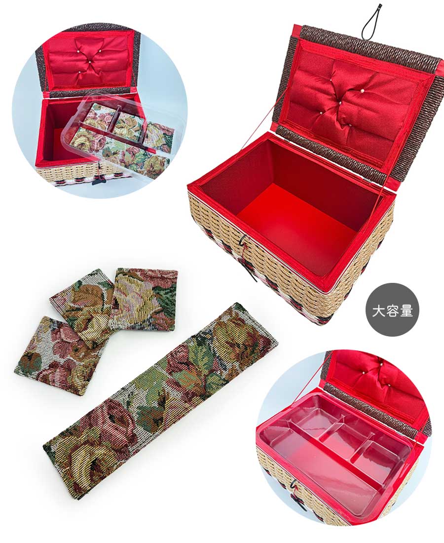 ソーイングボックス 裁縫箱 手芸 針箱 手芸箱 大容量 大きめ 2段 sb-st