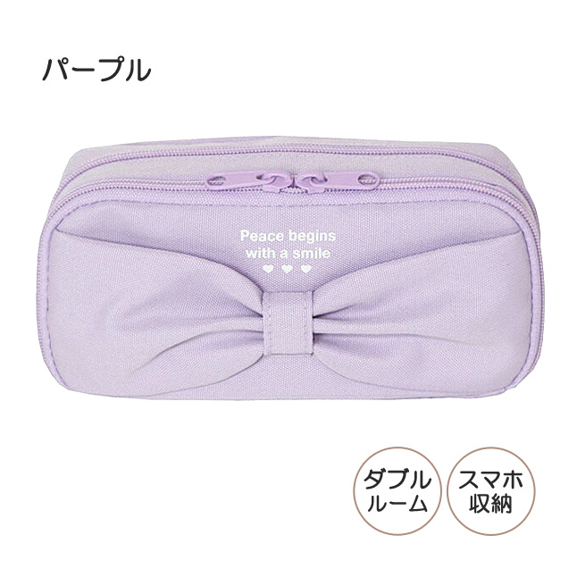 魅力的な価格 大きめ かわいい ペンケース wrl-432 WF ビッグリボン POPPARLOR その他