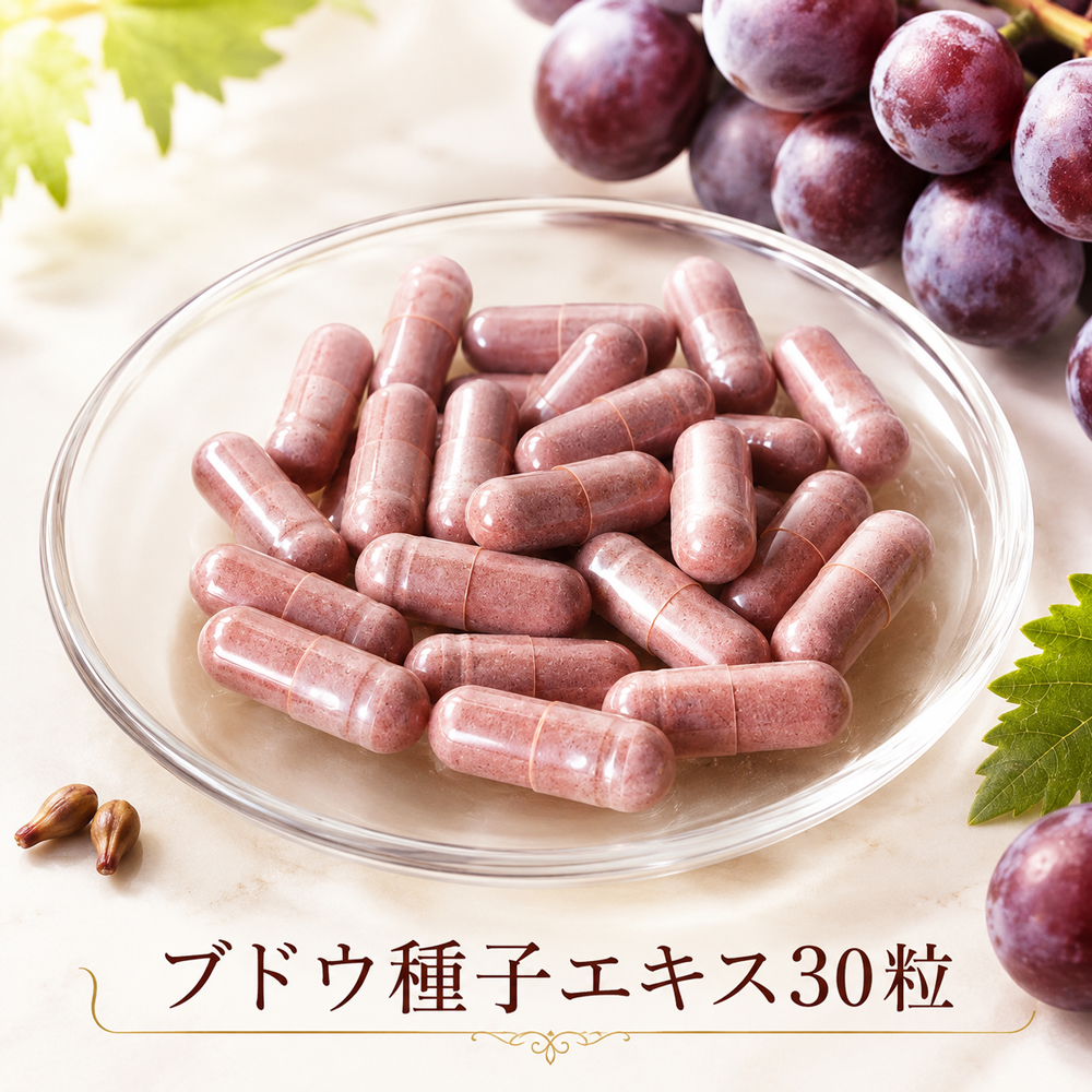 アントシニアンエキス ブドウ種子エキス30粒 サプリメント プロアントシアニジン 475mg