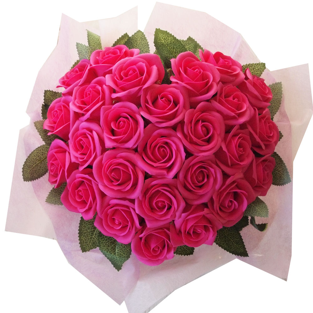 ソープフラワー ハートのアレンジ 1個 花束 薔薇 ギフト プレゼント 造花 赤い花束 誕生日 記念日
