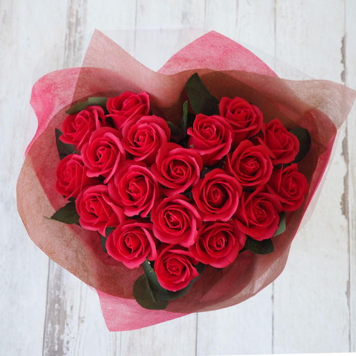 ソープフラワー ハートのアレンジ 1個 花束 誕生日 記念日 お礼 ギフト