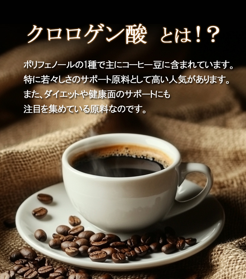 クロロゲン酸サプリメント30粒 ダイエット グリーンコーヒー 生豆抽出