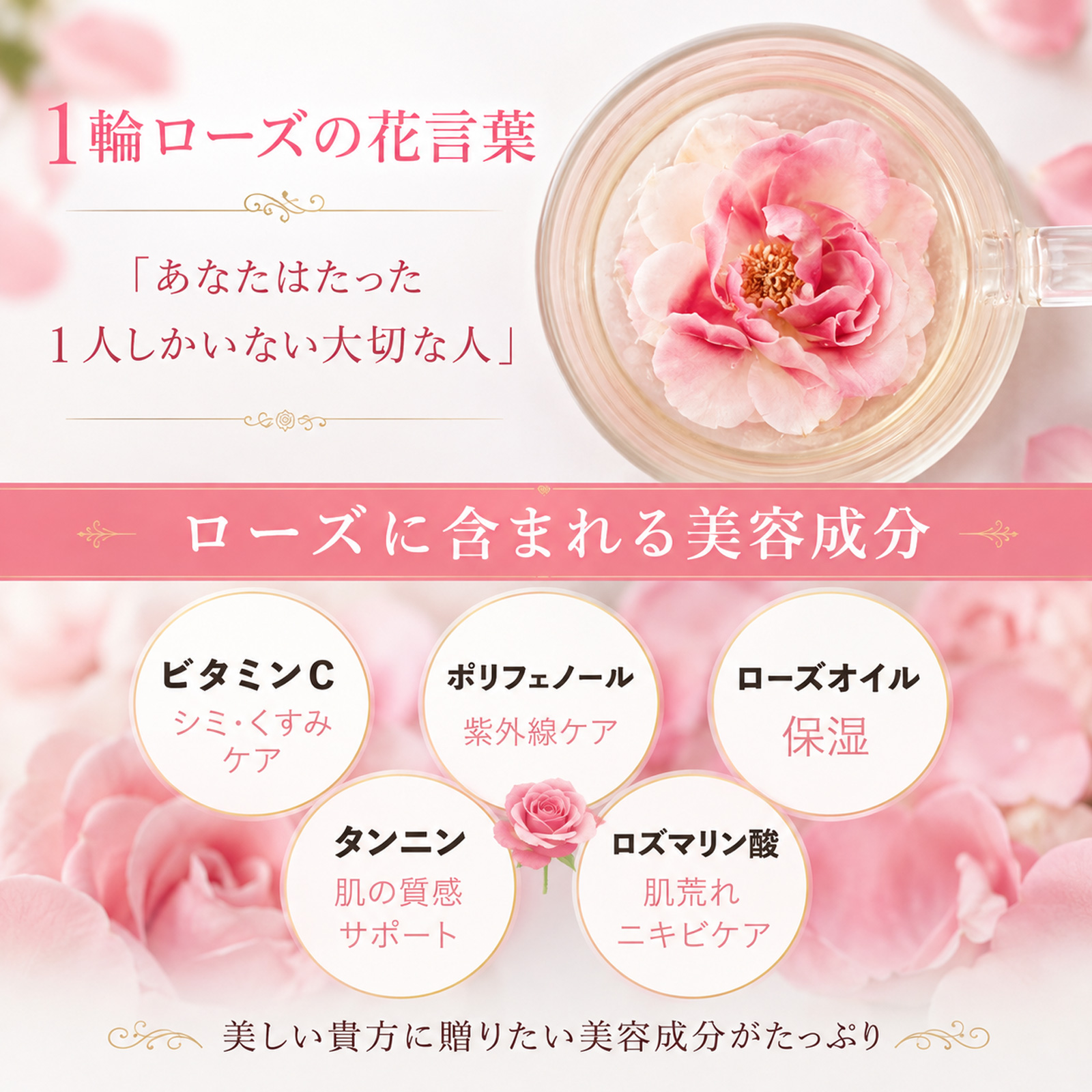 まるごと1輪ローズティー5個入 薔薇茶 飲む香水 口臭ケア ローズの香り