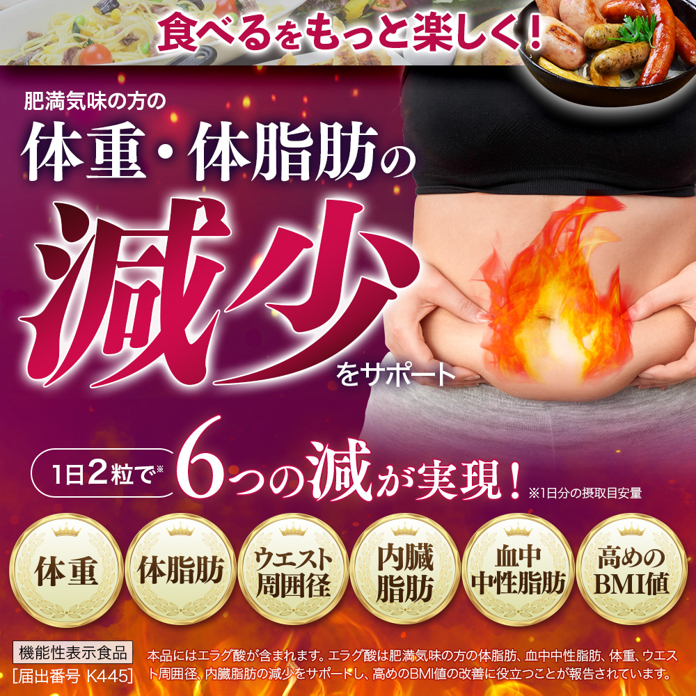 サン・クラルテ製薬 ダイエット サプリ【ラクヘル 体重・体脂肪対策 60
