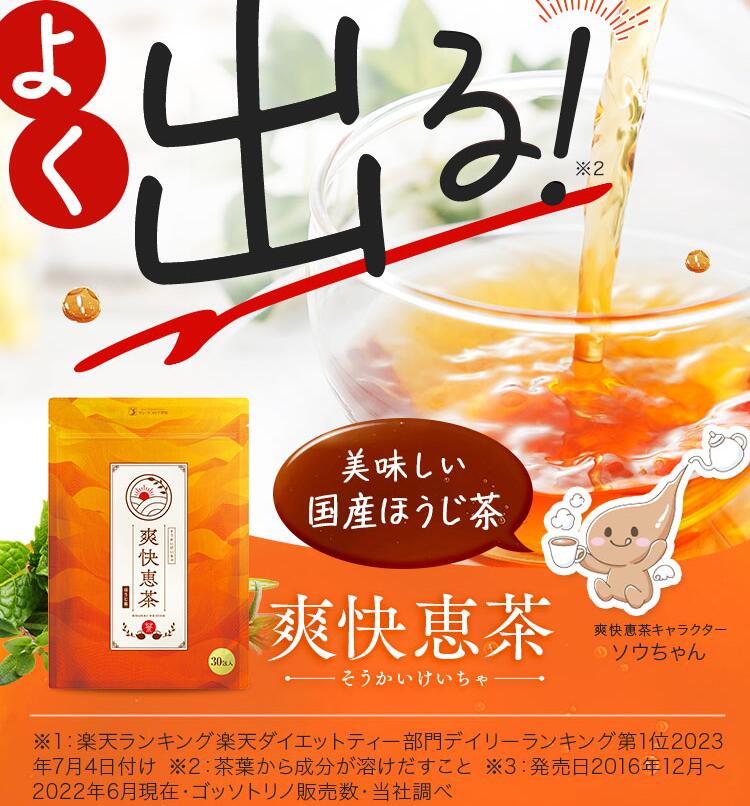 ほうじ茶 ティーバッグ 爽快恵茶 1包 5g × 30包 ほうじ茶 スッキリ ドッサリ 飲みやすい 美味しい 乳酸菌 EC-12 ほうじ茶 健康食品  健康飲料 健康茶 朝スッキリ