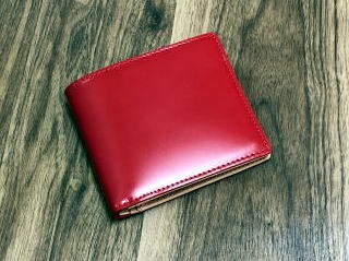 コードバン(馬尻革)×本ヌメ革　カード札入れ二つ折り財布(小銭入れ無し)/札入れ メンズ |  | 05