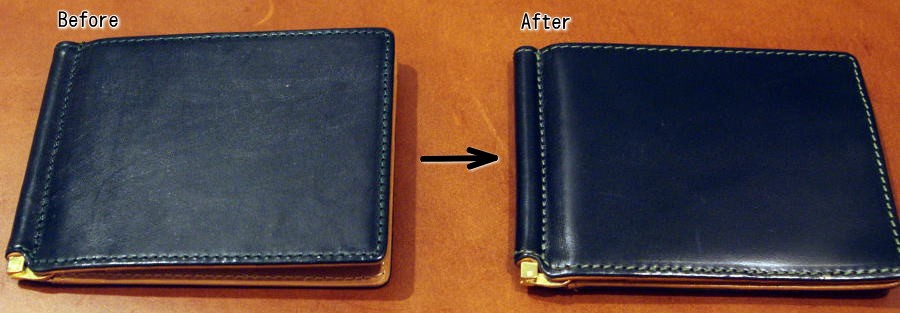 二つ折り財布 英国トーマス社製ブライドルレザー×ヌメ革二つ折りカード財布(小銭入れ無し・純札入) 得トク0706 財布、帽子、ファッション小物 