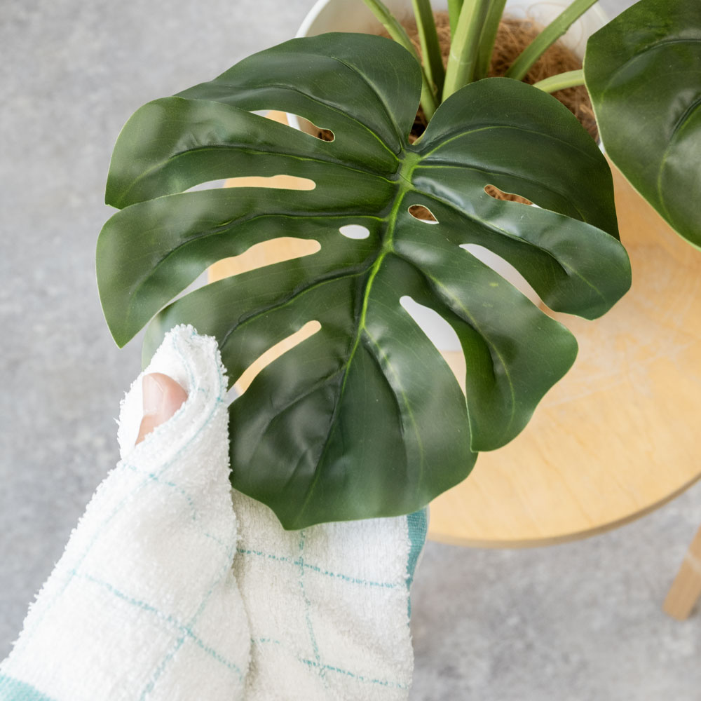 人工観葉植物 フェイクグリーン モンステラ プラ鉢ロングポット 高さ