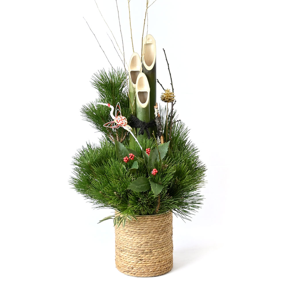 M059 生門松 高さ1200mm ストア・エキスプレス製 プレミアム 門松 「極（きわみ）」 1台のみ 高さ約65cm 【屋外・室内用