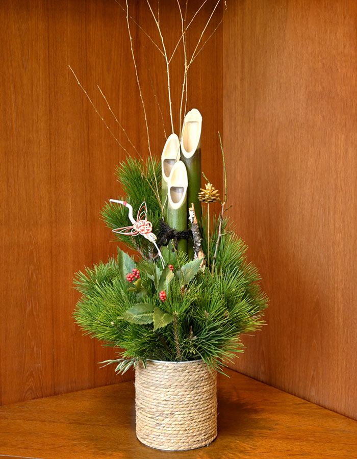 プレミアム 門松 「極」きわみ 一対2台 高さ65cm 【屋外・室内用