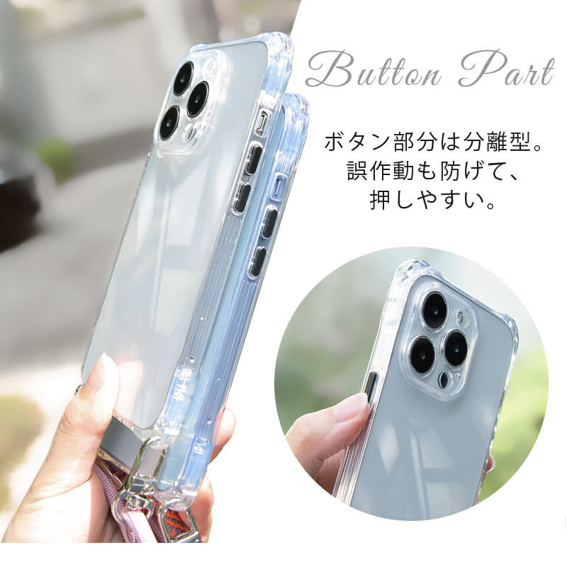 iPhone 16 Pro Max 15 Pro Max iPhone 14 Pro Max iPhone 13 Pro Max 12 Pro Max 11 Pro SE3 SE2 7 8 クリアケース スマホショルダー ストラップホルダー 透明 |  | 06