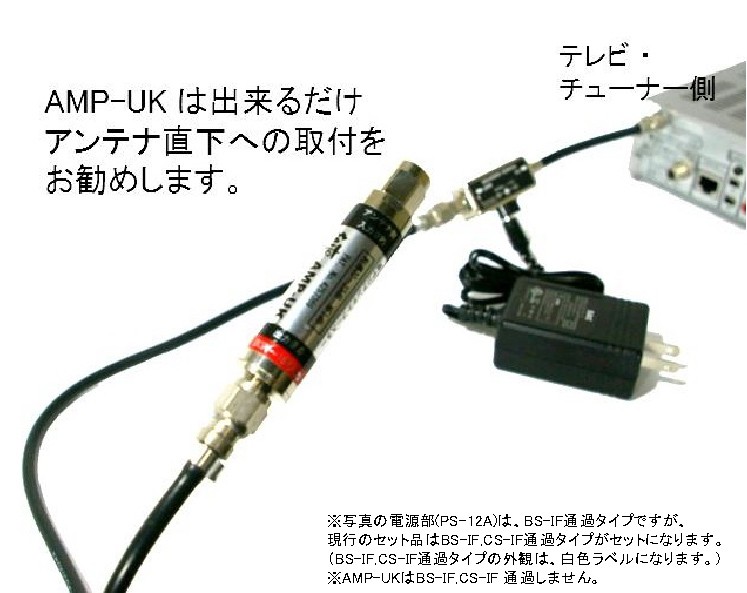 ファッション Saito 地デジアンテナブースター AMP-UK テレビ