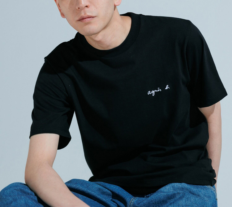 値引 先着50名 ブランドバッグ無料進呈 アニエスベー Agnes B ロゴシャツ ｔ シャツ ロゴtシャツ コットン 丸首 ロゴtshirt 男女兼用 Aynaelda Com