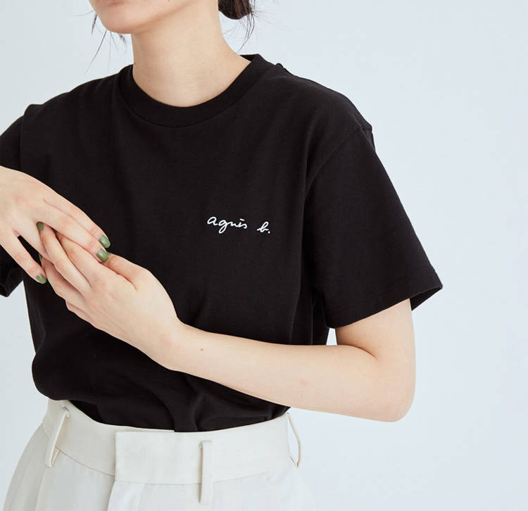 値引 先着50名 ブランドバッグ無料進呈 アニエスベー Agnes B ロゴシャツ ｔ シャツ ロゴtシャツ コットン 丸首 ロゴtshirt 男女兼用 Aynaelda Com