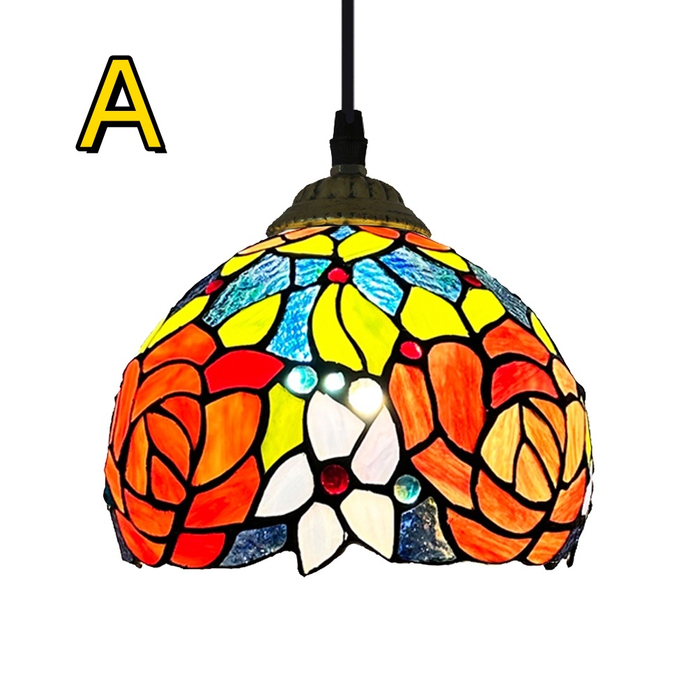 ペンダントライト 花柄 天井照明 照明器具 LED レトロ おしゃれ ガラス