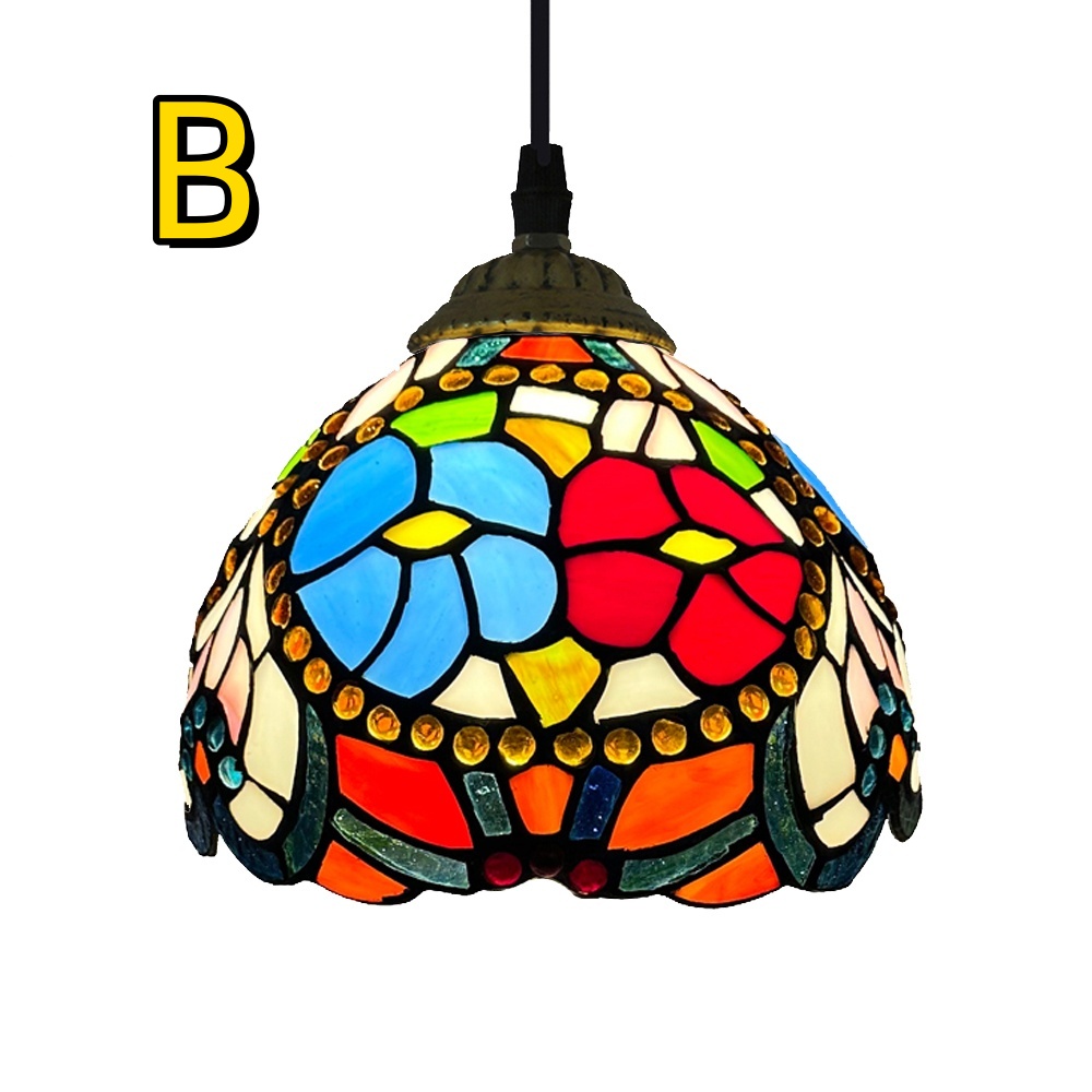 ペンダントライト 花柄 天井照明 照明器具 LED レトロ おしゃれ ガラス