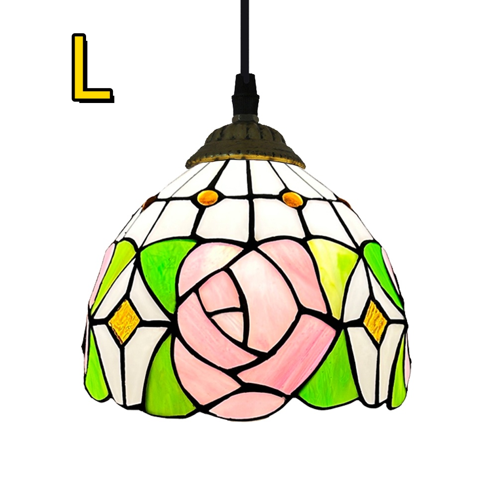 ペンダントライト 花柄 天井照明 照明器具 LED レトロ おしゃれ ガラス