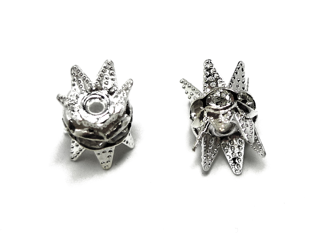 キャップ(座金)付き ロンデル 6mm 8mm 10mm シルバー ゴールド 