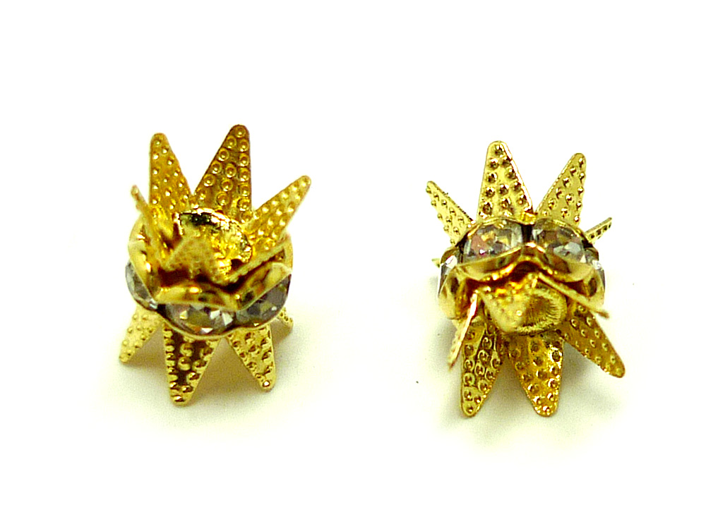 キャップ(座金)付き ロンデル 6mm 8mm 10mm シルバー ゴールド 