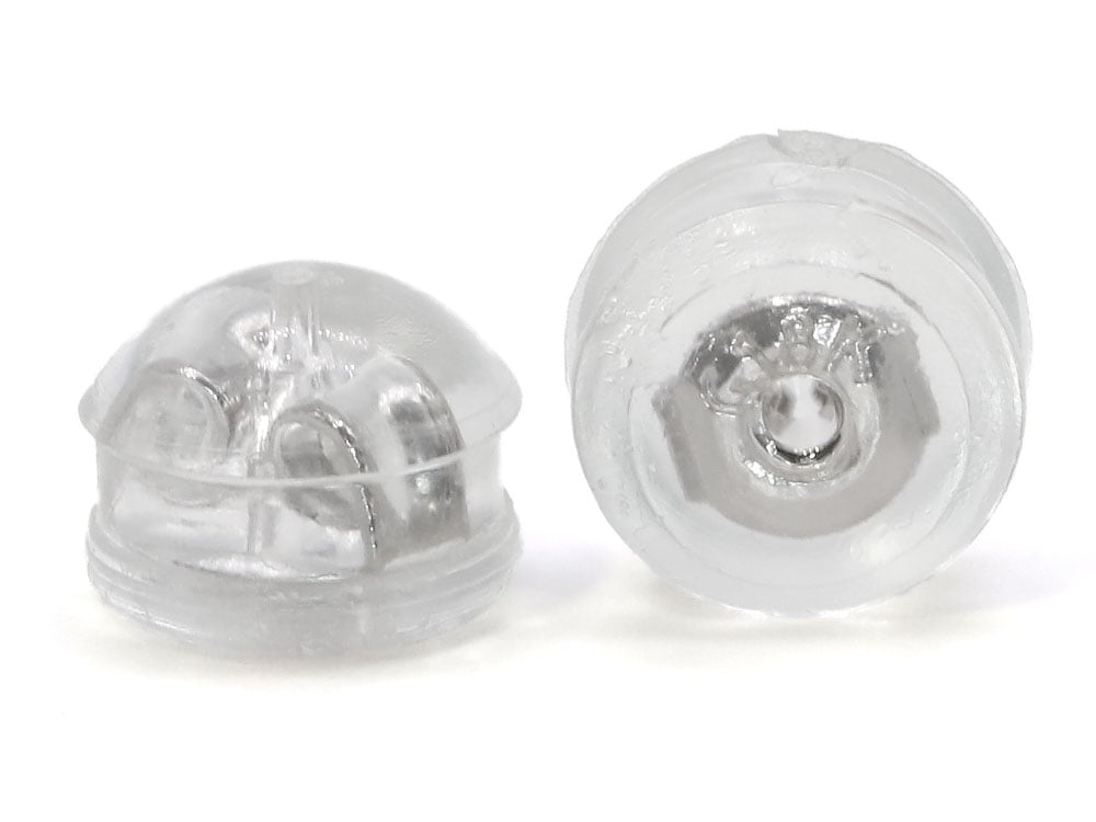 『10個』 ピアスキャッチ シリコンダブルロックキャッチ パーツ シルバー ゴールド 金属アレルギー対応 銀色 金色 |  | 01