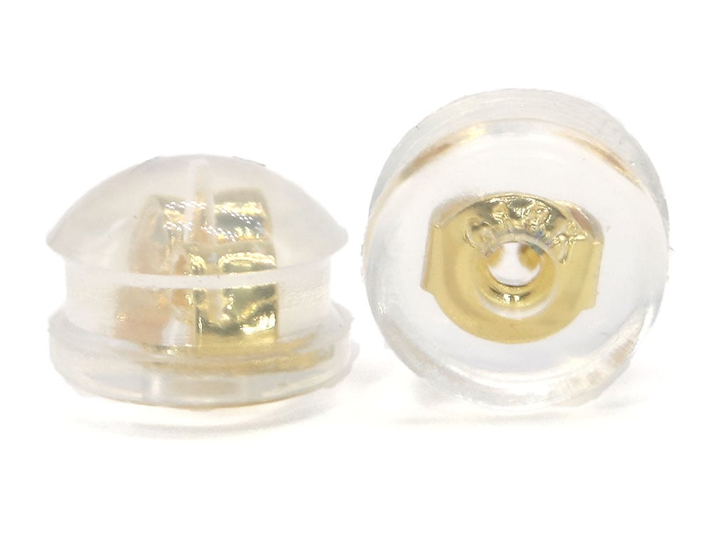 『10個』 ピアスキャッチ シリコンダブルロックキャッチ パーツ シルバー ゴールド 金属アレルギー対応 銀色 金色 |  | 02