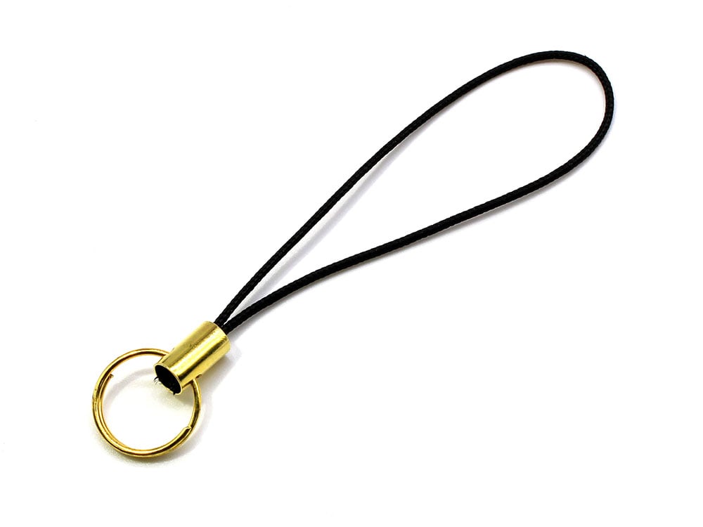 『10個』 ストラップ パーツ 二重リング ストラップパーツ キーホルダーパーツ ハンドメイド アクセサリーパーツ 材料 黒紐 シルバー ゴールド ブラック |  | 01