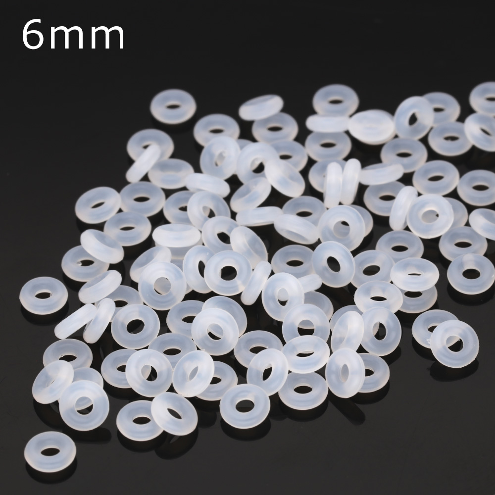 『100個』 シリコンスペーサー 5mm 6mm 7mm 8mm シリコンリング シリコン スペーサー ハンドメイド アクセサリーパーツ 材料 シリコンパーツ 半透明 丸型 |  | 02