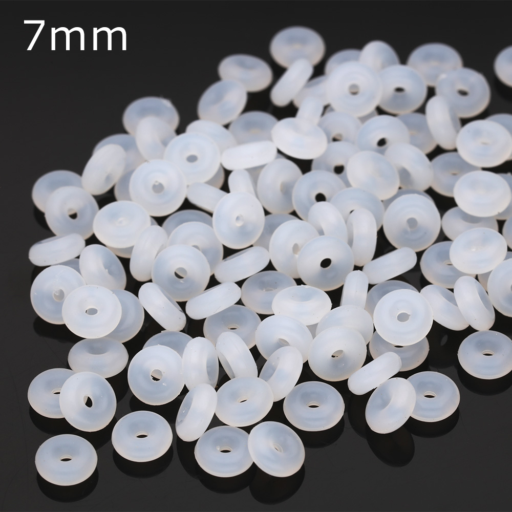 『100個』 シリコンスペーサー 5mm 6mm 7mm 8mm シリコンリング シリコン スペーサー ハンドメイド アクセサリーパーツ 材料 シリコンパーツ 半透明 丸型 |  | 03