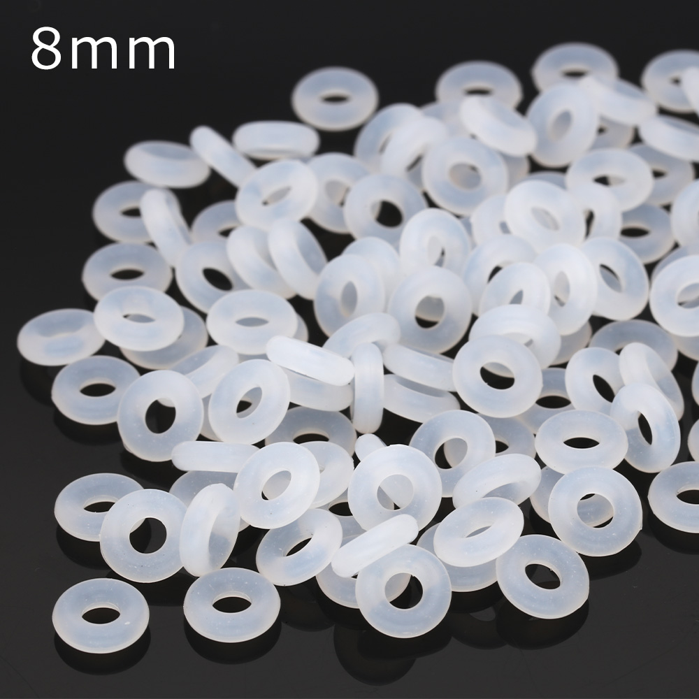 『100個』 シリコンスペーサー 5mm 6mm 7mm 8mm シリコンリング シリコン スペーサー ハンドメイド アクセサリーパーツ 材料 シリコンパーツ 半透明 丸型 |  | 04
