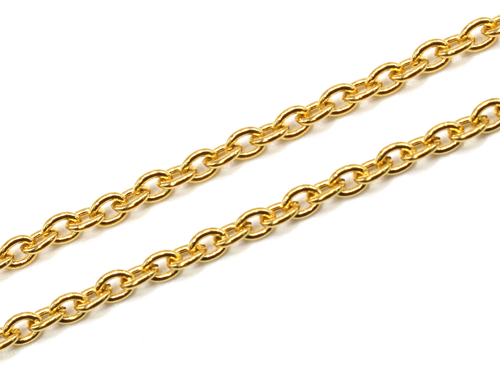 ステンレス アズキチェーン キヘイチェーン 100cm シルバー ゴールド キーホルダー 金具 ハンドメイド アクセサリーパーツ 材料 銀色 金色 |  | 06