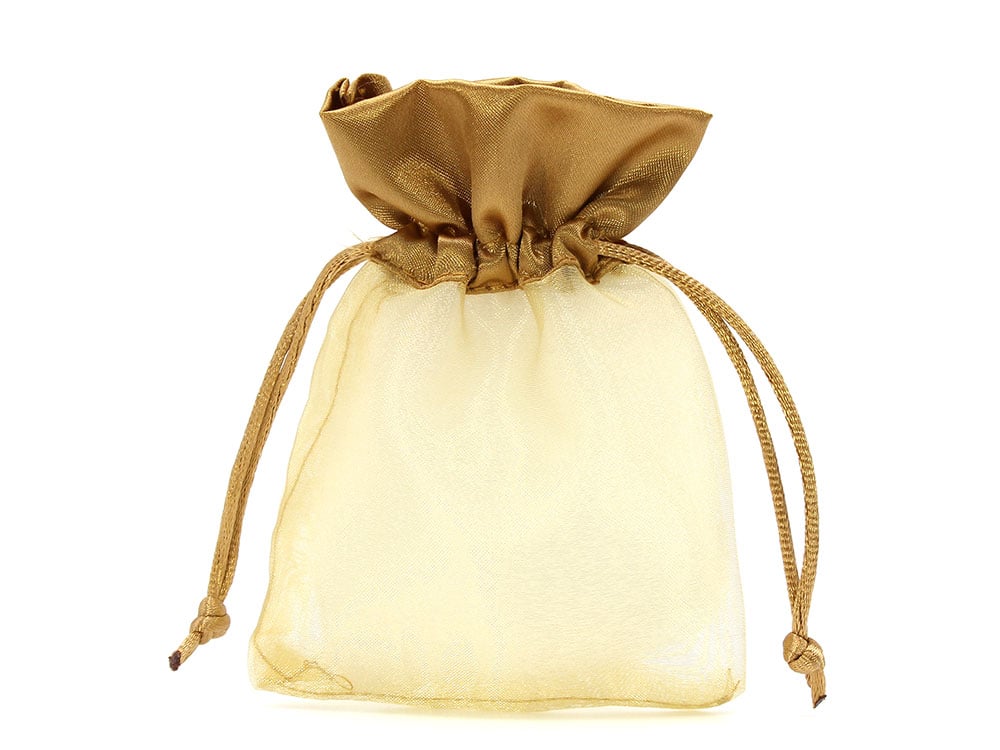 大特価 巾着袋 9cm×12cm サテン×オーガンジー ラッピング 包装 巾着ポーチ 小物入れ ワインレッド ピンク ゴールド シルバー  ライトグリーン