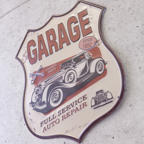 ブリキ看板 アンティーク GARAGE Since 1952 エンボスプレート メタル レトロ アメリカン アメリカ雑貨 : mp22018 :  USA雑貨通販・CANDY LAND - 通販 - Yahoo!ショッピング