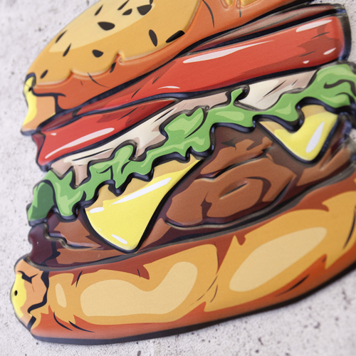 ブリキ看板 アンティーク Tasty Humburger エンボスプレート メタル レトロ アメリカン アメリカ雑貨｜sakae-daikyo｜05