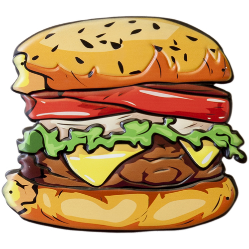 ブリキ看板 アンティーク Tasty Humburger エンボスプレート メタル レトロ アメリカン アメリカ雑貨｜sakae-daikyo