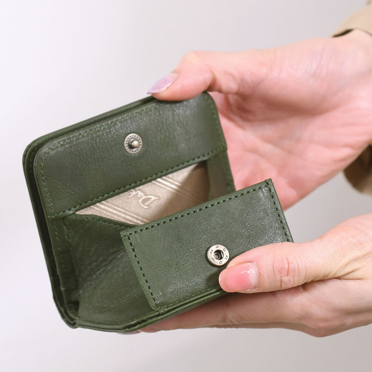 Dakota ダコタ 財布 レディース 小さめ 本革 二つ折り財布