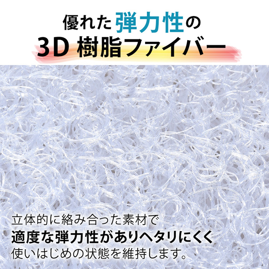 洗える３Dメッシュ　シートクッション　約40×40×5cm クッション 座布団 洗える 樹脂ファイバー 通気性 弾力性