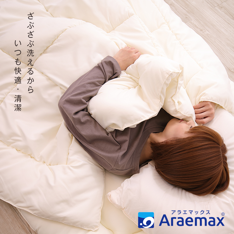 アラエマックス 洗える 布団 肌掛け布団 ダブル ダクロン(R) FRESH 4穴