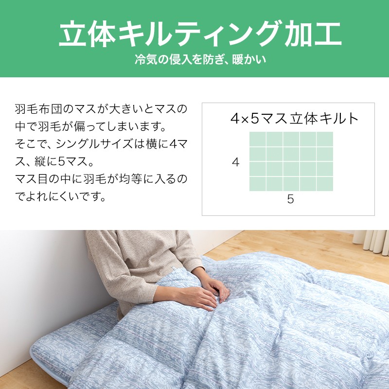 【新品】高級羽毛布団　掛け布団 nishikawa PREMIUM（西川プレミアム） 羽毛合掛けふとん
