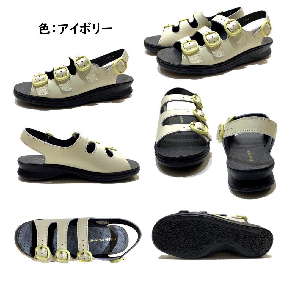 ハッシュパピー 黒ベルトサンダル M23㎝ ハッシュパピー Hush Puppies レディース サンダル L-60NT L-60