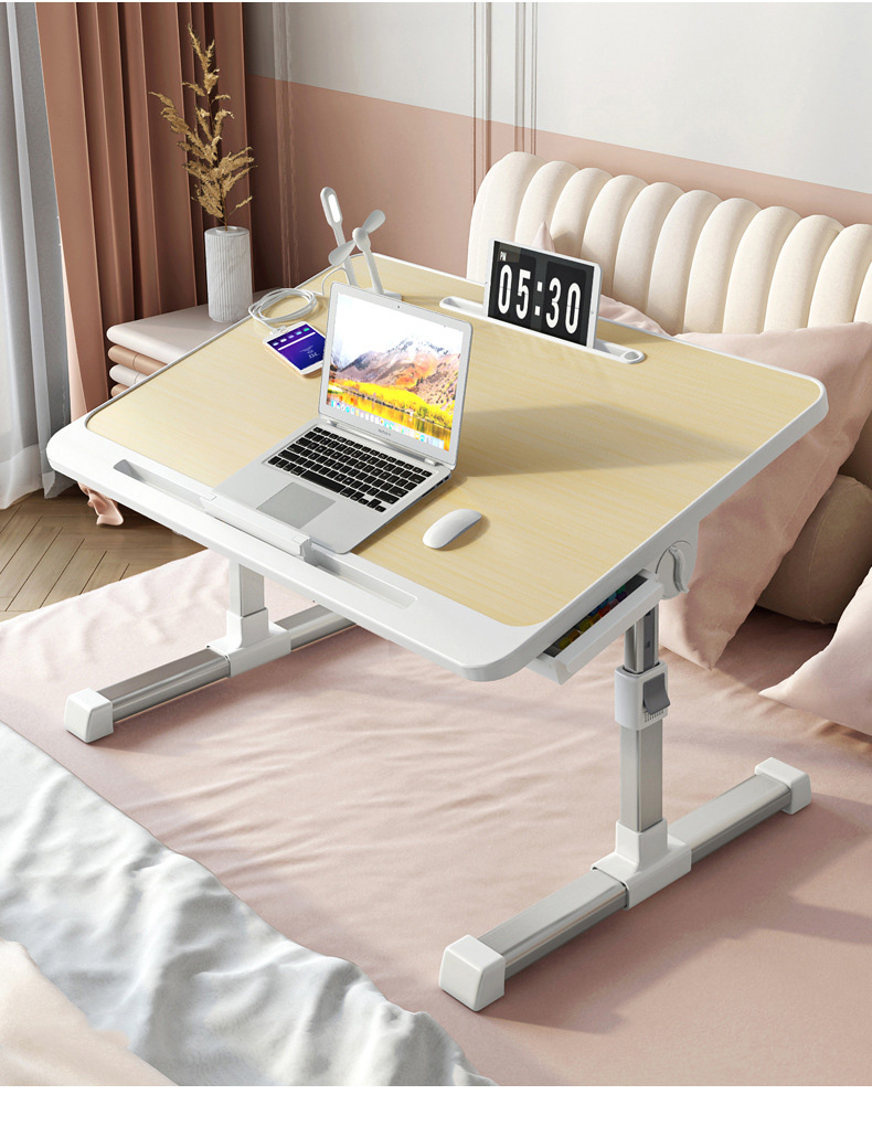 折りたたみテーブル ノートパソコンスタンド スマホスタンド ローテーブル PCデスク ワークテーブル 引き出し付き 高さ角度調節可能 多機能 軽量 机｜sakaki-shop｜05