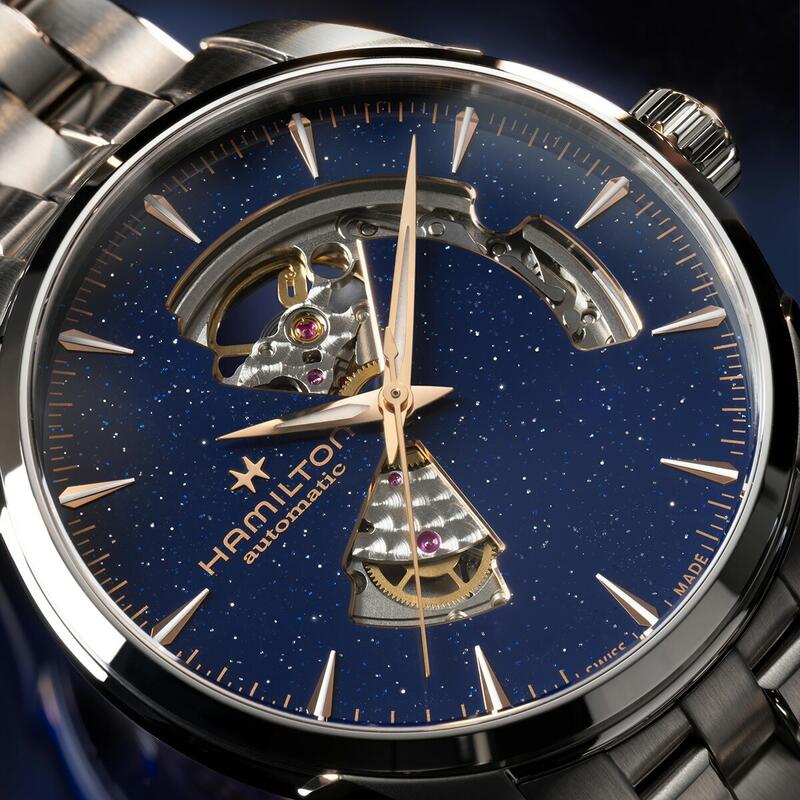 美品 ハミルトン ジャズマスターオープンハート アベンチュリンダイヤル 腕時計 安心な国内正規品ハミルトン ジャズマスターオープンハート36ミリ