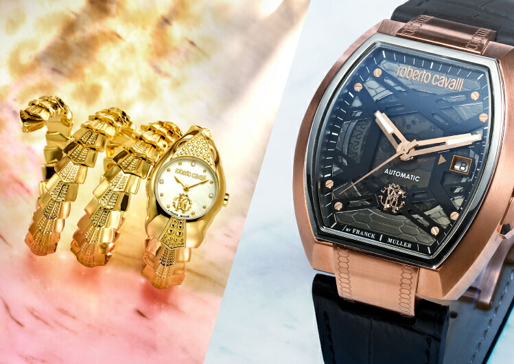 [美品]Roberto Cavalli RV1L069L0031 腕時計 未使用】Roberto Cavalli by FRANCK MULLER（ロベルト カヴァリ